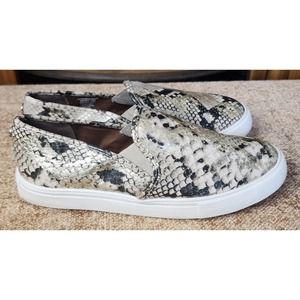 New Steve Madden Snakeskin Slip On Sneakers Size 8.5
